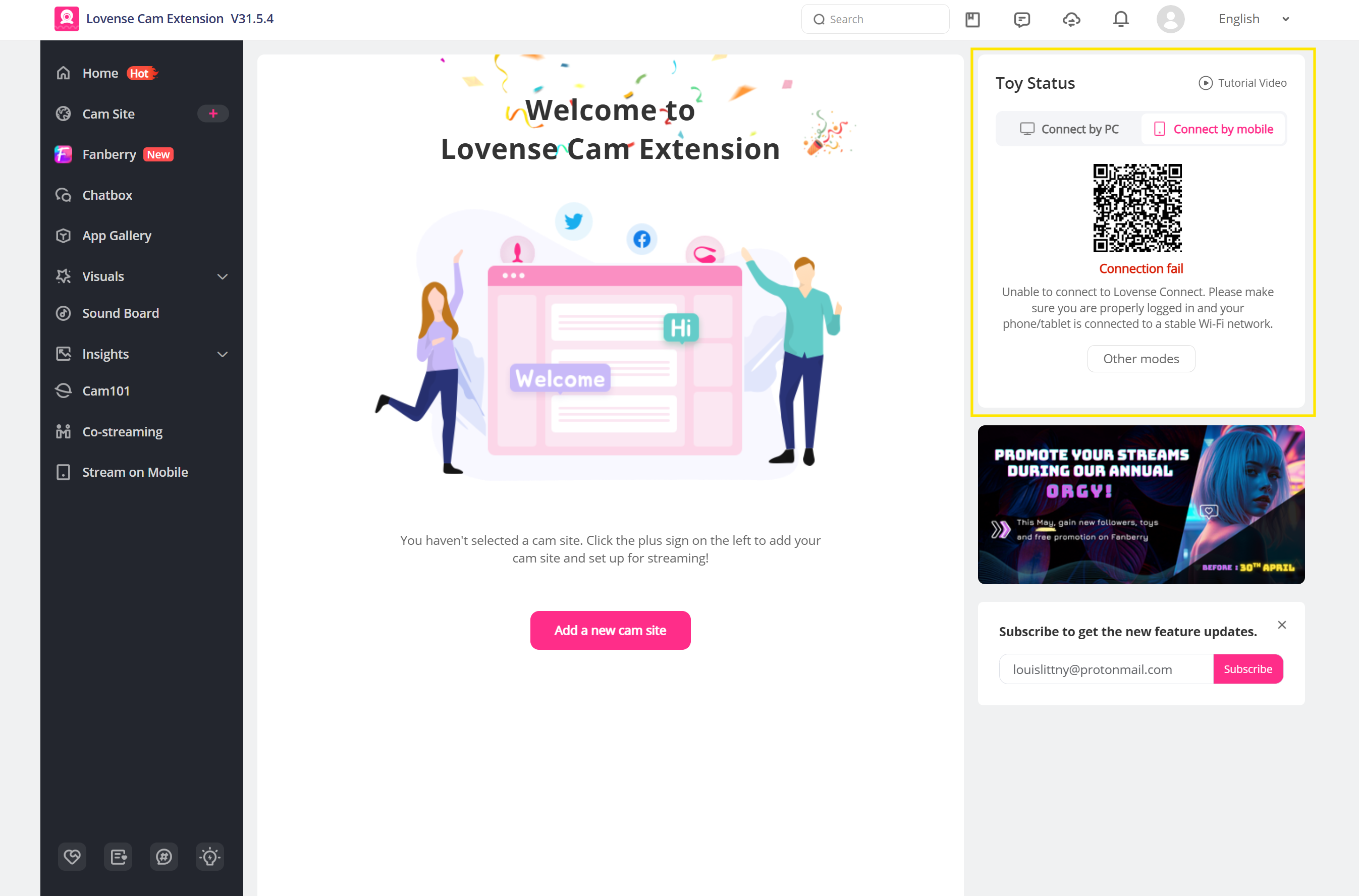 How to connect a Lovense toy?