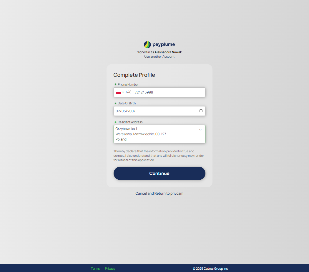 How to make a withdrawal from PrivCam?